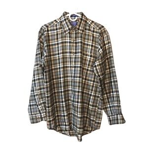 Sir Pendleton Shirt Men’s Plaid Button Down 100% Wool Medium‎ Long Sleeve Casual